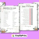 Free Printable Bridal Shower Games